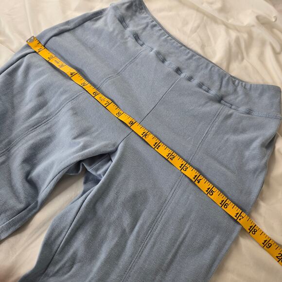 Meijer NWT split hem flare bottom stretch leggings pants medium light blue - Picture 6 of 9